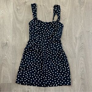 A&F 100% Cotton Polka Dot Navy Mini Dress
